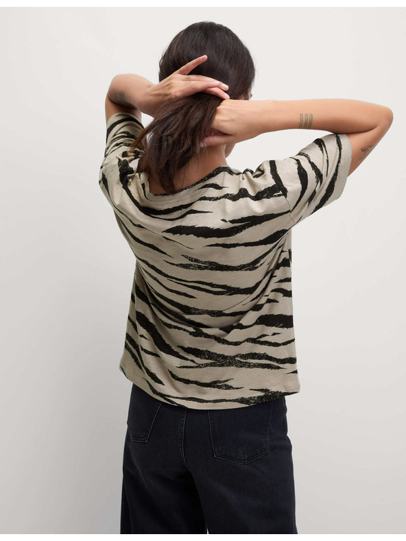 Marks & Spencer Majica s tiskom, od mješavine pamuka i modala Marks & Spencer bež