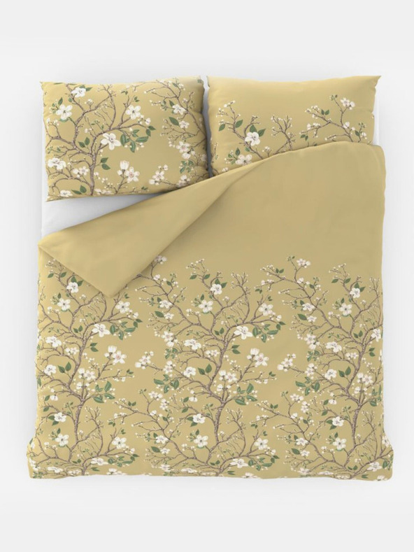 Kvalitex Satenska francuska posteljina LUXURY COLLECTION 1+2, 220x200, 70x90cm SPRING gold