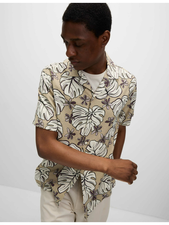 Marks & Spencer Košulja regularnog kroja s visokim udjelom lana i printom Marks & Spencer