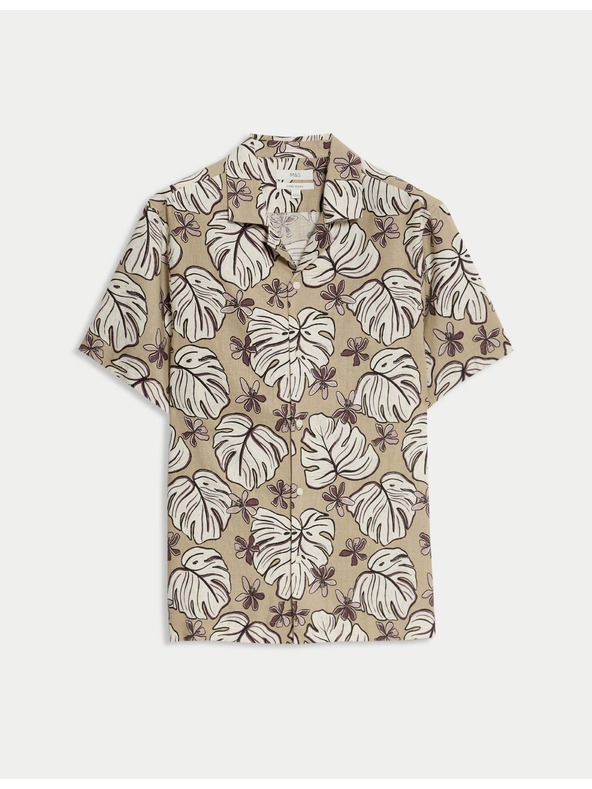 Marks & Spencer Košulja regularnog kroja s visokim udjelom lana i printom Marks & Spencer