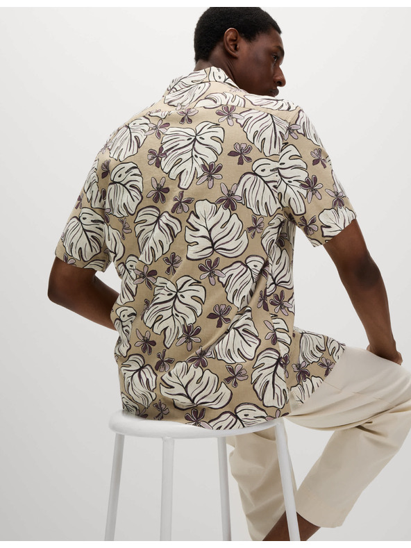 Marks & Spencer Košulja regularnog kroja s visokim udjelom lana i printom Marks & Spencer