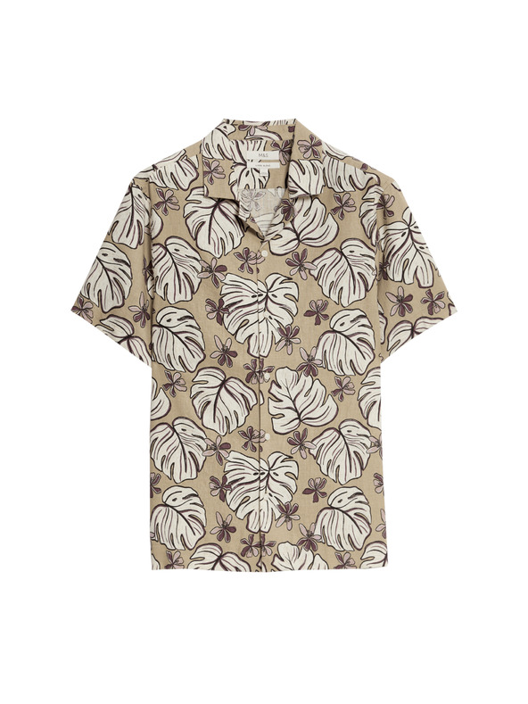 Marks & Spencer Košulja regularnog kroja s visokim udjelom lana i printom Marks & Spencer