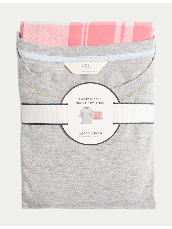 Marks & Spencer Kratki karasti set, od čistog pamuka Marks & Spencer sivi