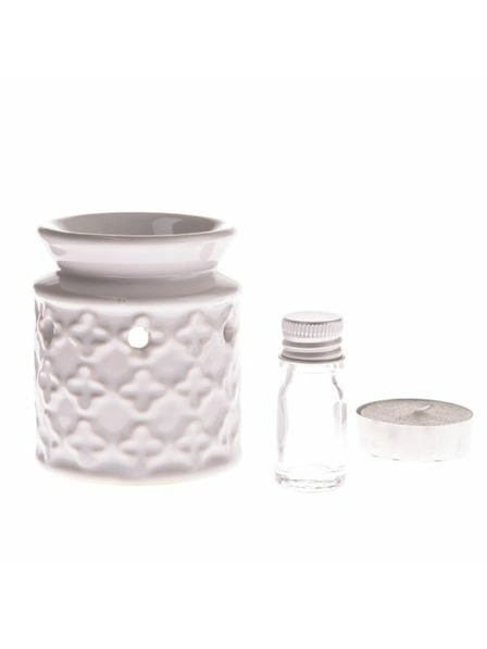 Casa de Engel Keramička aromska lampa + ulje, svijeća, miris svježeg rublja, 0/96