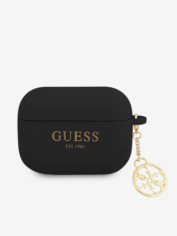Guess Guess 4G Charm silikonska maska za AirPods Pro crna