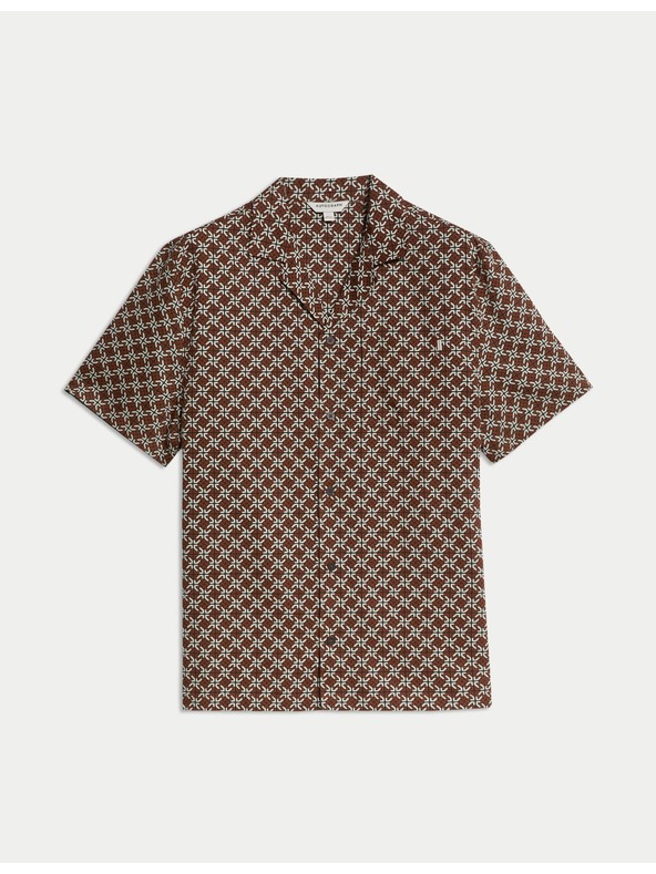 Marks & Spencer Pidžama top s geometrijskim printom Marks & Spencer smeđa