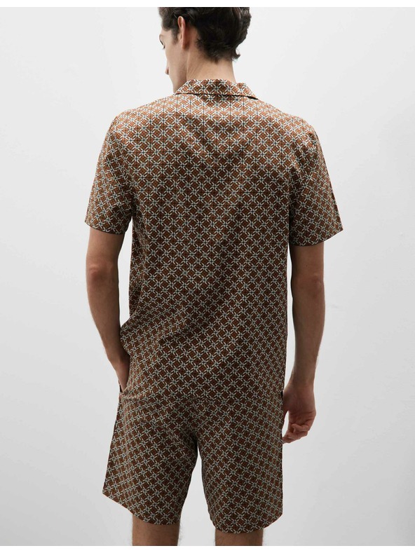 Marks & Spencer Pidžama top s geometrijskim printom Marks & Spencer smeđa