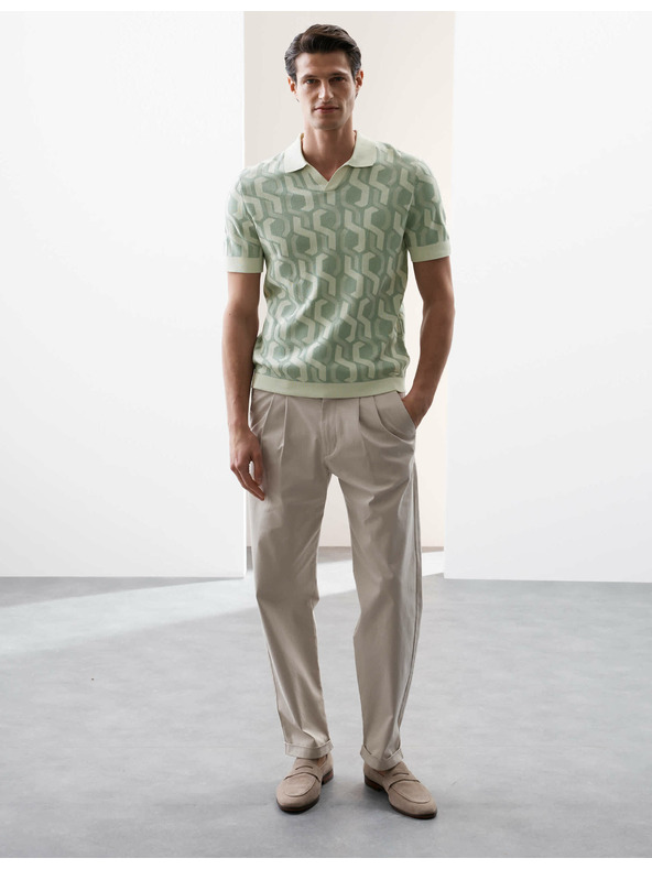 Marks & Spencer Pletena polo majica od pamuka Marks & Spencer zelena