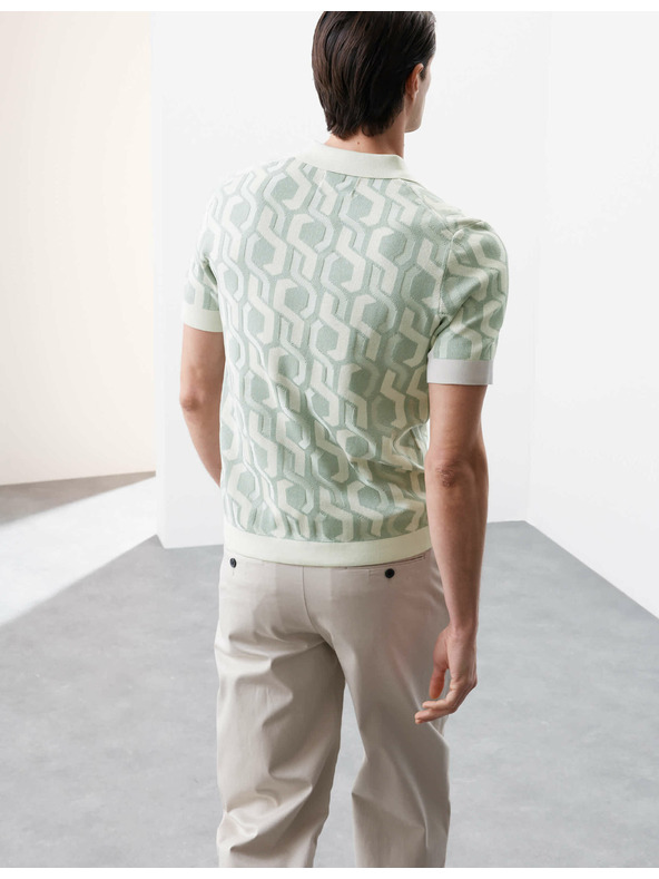 Marks & Spencer Pletena polo majica od pamuka Marks & Spencer zelena