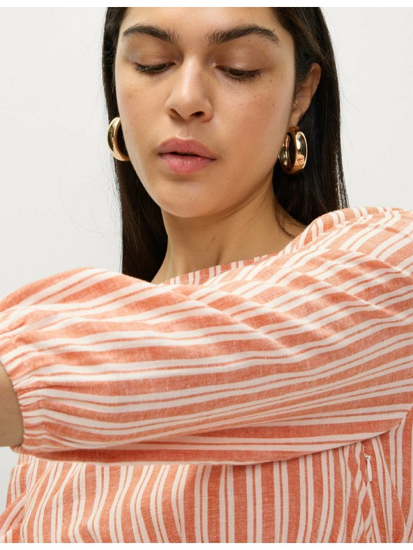 Marks & Spencer Asimetrične midi plaže haljine s visokim udjelom lana Marks & Spencer narančasta