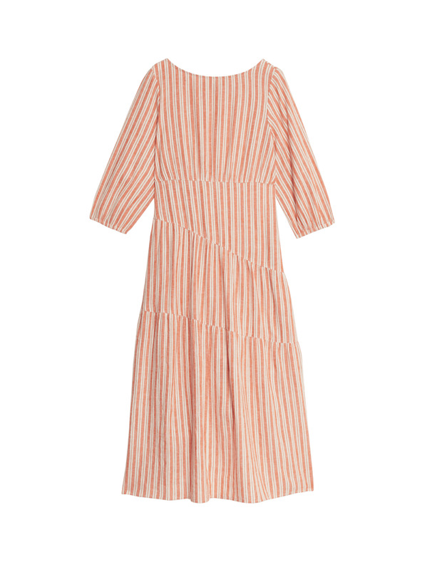 Marks & Spencer Asimetrične midi plaže haljine s visokim udjelom lana Marks & Spencer narančasta