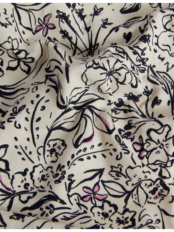 Marks & Spencer Čipkaste bikini gaćice od pamučne mješavine s printom, 5 kom Marks & Spencer zelene