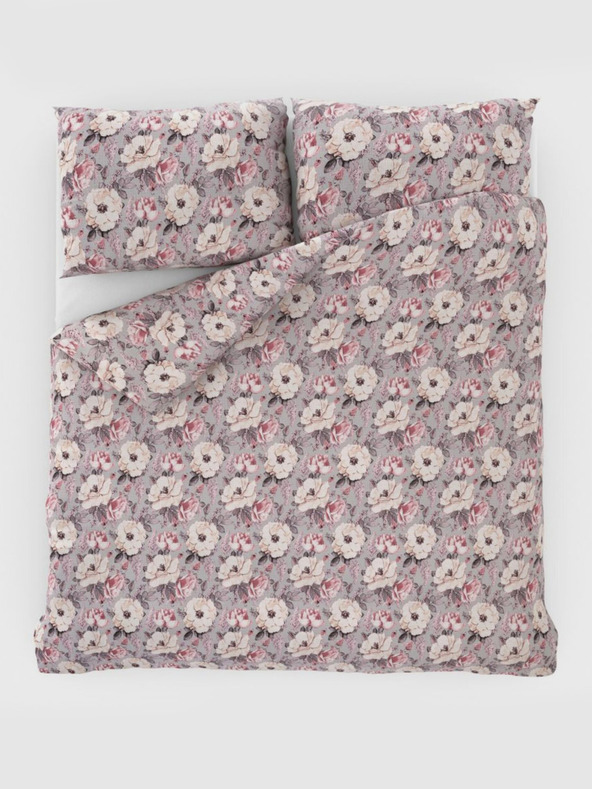 Kvalitex Posteljina od francuskog krepa 220x200, 70x90cm Ester siva Kvalitex