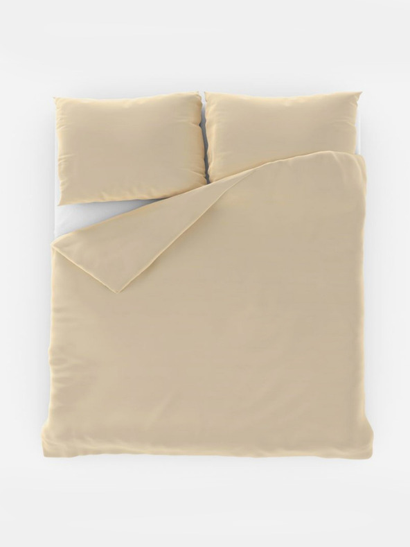 Kvalitex Francuska obična pamučna posteljina 240x200, 70x90cm krem