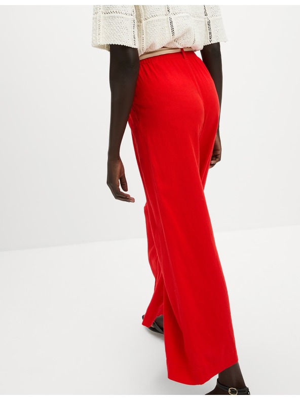 Marks & Spencer Skraćene hlače širokih nogavica, s visokim udjelom lana Marks & Spencer