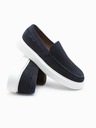 Ombre Clothing Tamno plave muške smeđe slip-on cipele Ombre Clothing