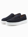 Ombre Clothing Tamno plave muške smeđe slip-on cipele Ombre Clothing
