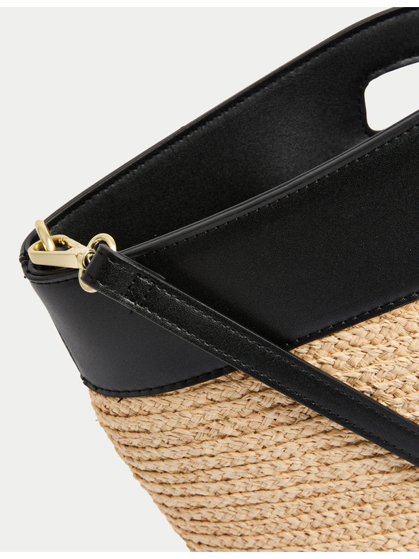 Marks & Spencer Slamnata torba preko ramena Marks & Spencer crna