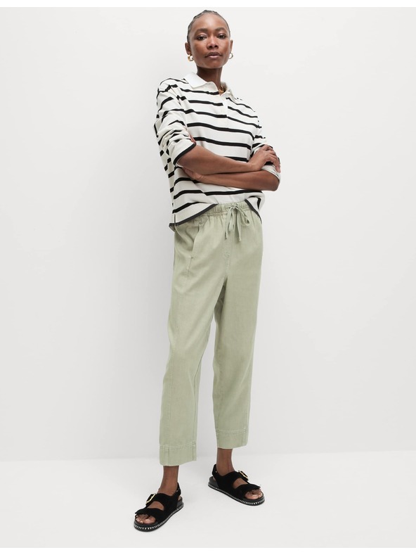 Marks & Spencer Obojene rastezljive uske hlače sa štrafikama Marks & Spencer zelena