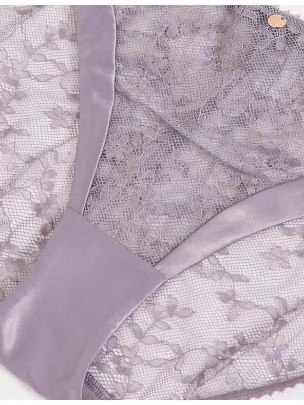 Marks & Spencer Čipkaste visoko strižene gaćice Rosa Marks & Spencer ljubičasta