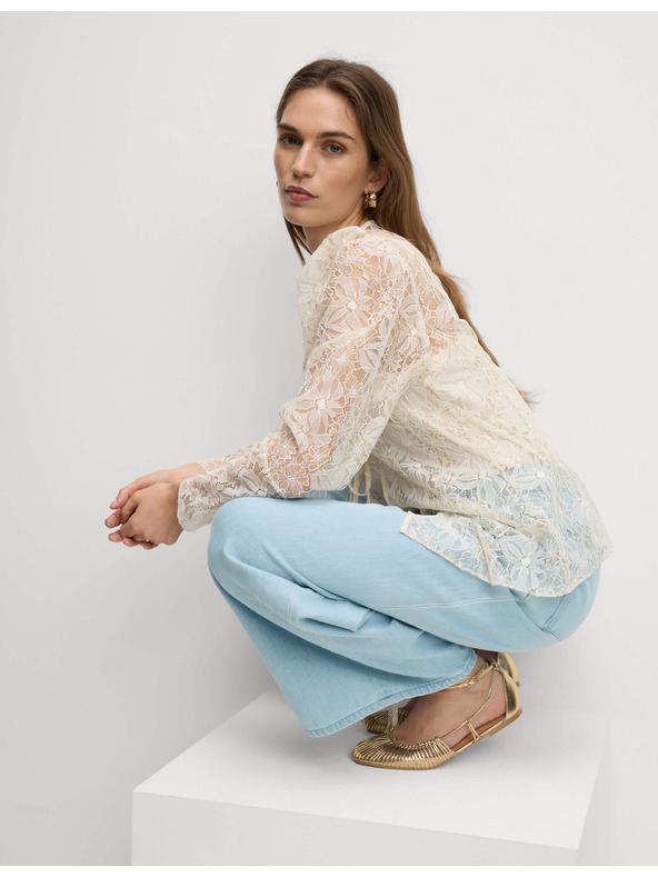 Marks & Spencer Широке фармерке с високим струком, izrađene po mjeri Marks & Spencer mornarsko plava