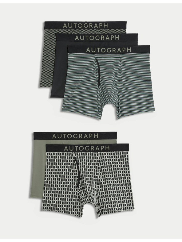 Marks & Spencer Rastežljive bokserice Microskin set od 5 komada Marks & Spencer zelena