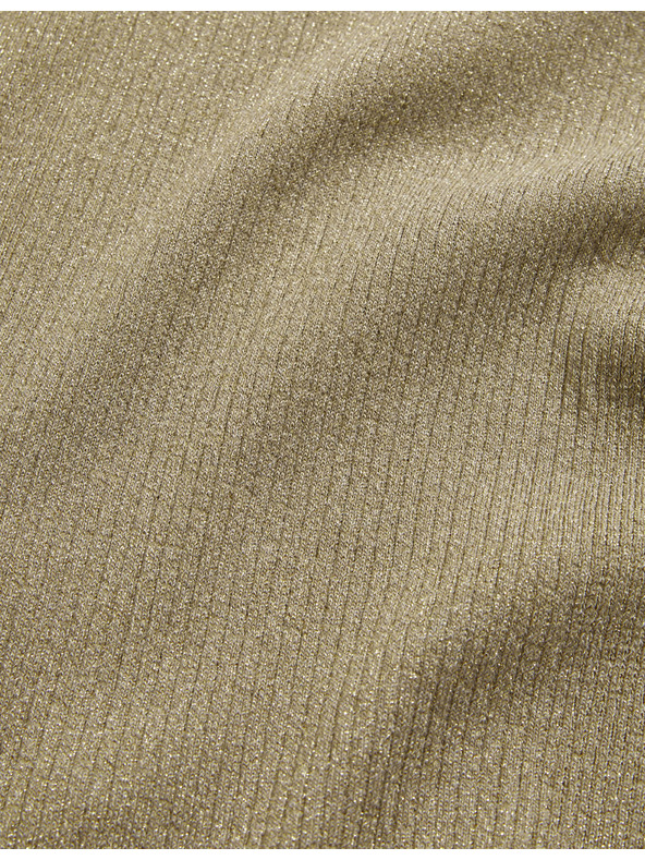 Marks & Spencer Skraćeni metalni rebrasti prsluk s ovratnikom Marks & Spencer smeđa