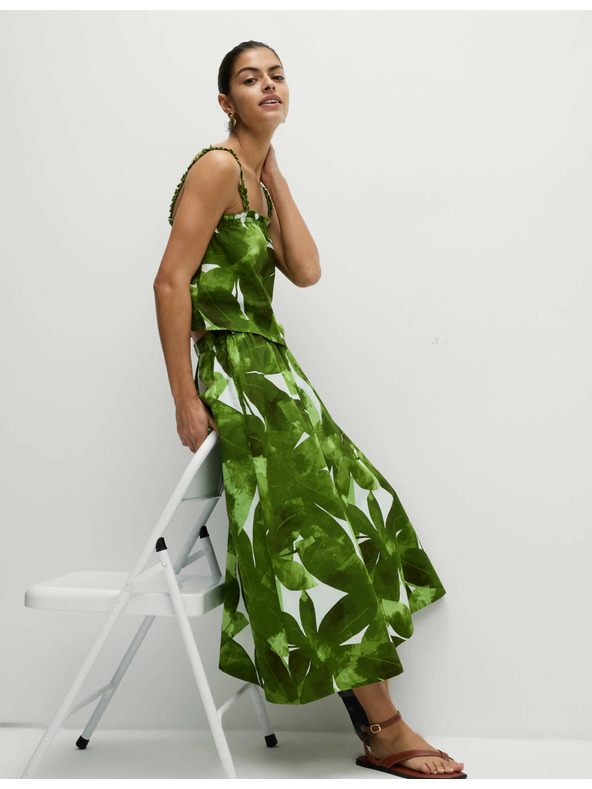 Marks & Spencer Majica na bretele od čiste pamuke s printom Marks & Spencer