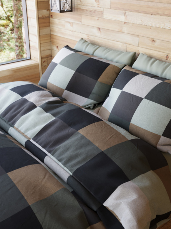 Kvalitex Francuska posteljina viskon WOODY collection 200x200, 70x90cm DION