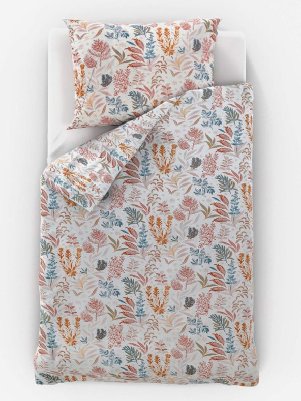 Kvalitex Satenska posteljina Luxury Collection 140x200, 70x90cm Coral garden Kvalitex