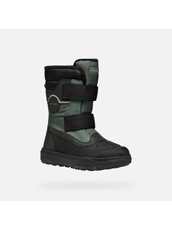 Geox Tamno zelena dječja zimska obuća Geox Bunshee Pg B A