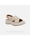 Geox Krem ženske sandale Geox Spherica Ecub-3 S