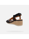 Geox Crne ženske sandale Geox Ischia Corda