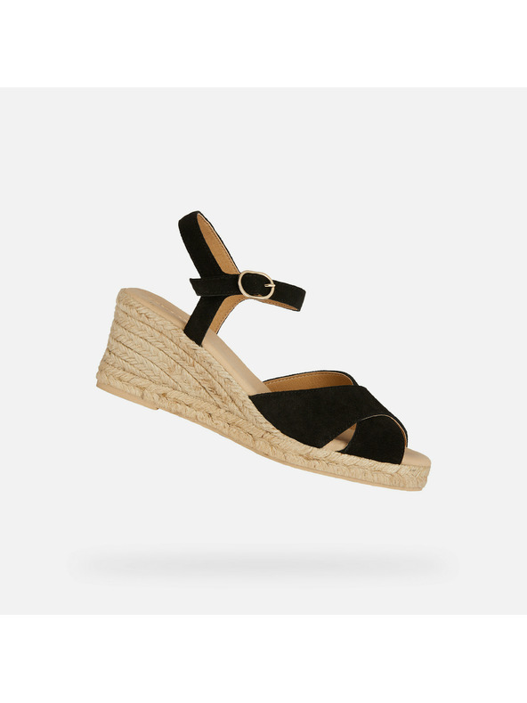 Geox Crne ženske sandale Geox Gelsa Low