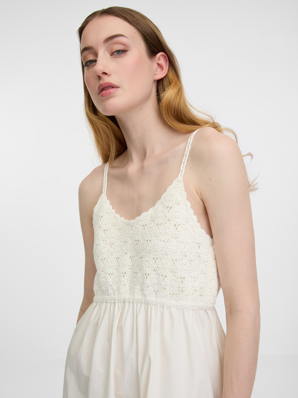 Orsay Krem ženska midi haljina ORSAY