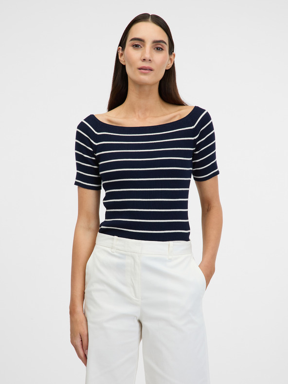 Orsay Tamno plava ženska majica s tričetvrt rukavima ORSAY