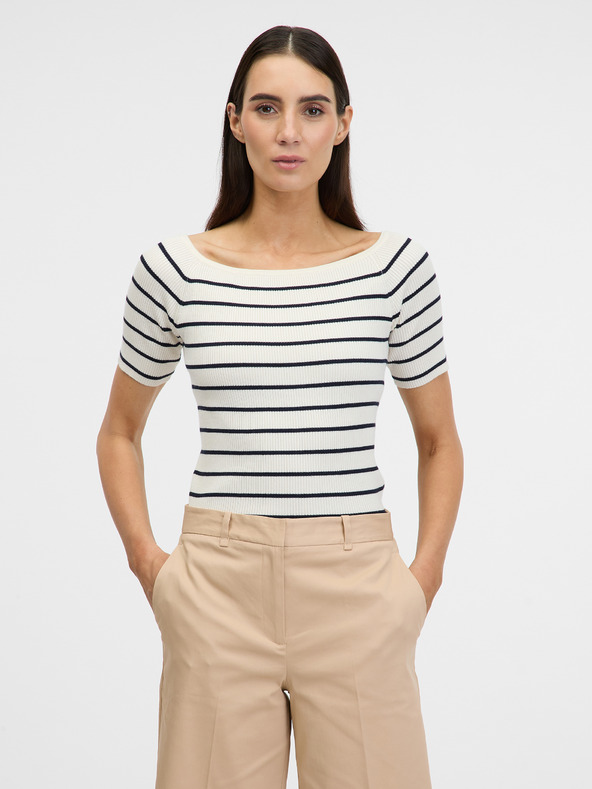 Orsay Krem ženska majica s tričetvrt rukavima ORSAY