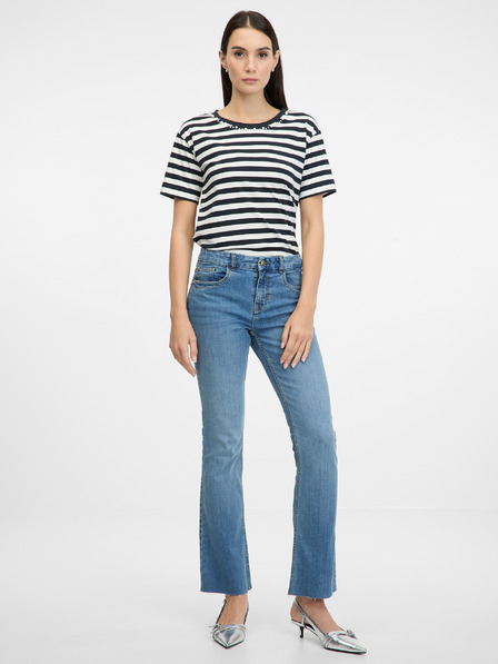 Orsay Tamnoplava ženska majica kratkih rukava na pruge ORSAY