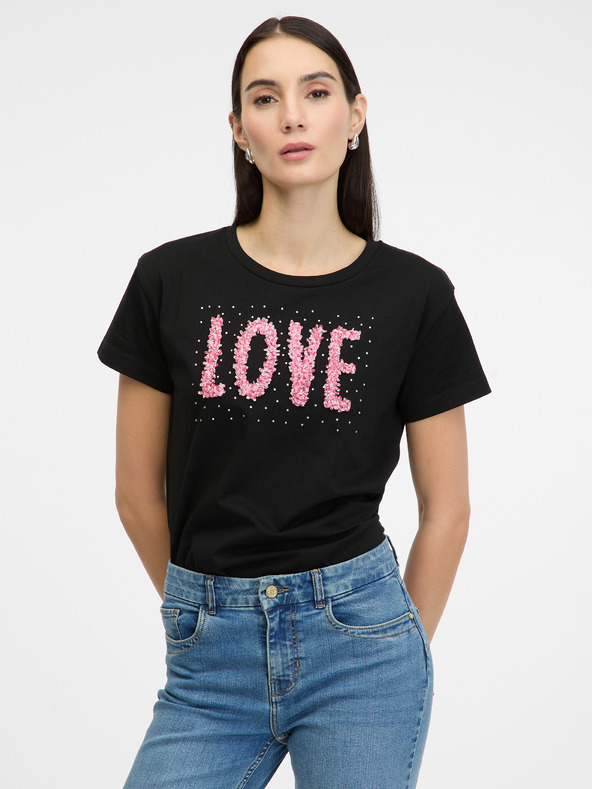 Orsay Crna ženska majica kratkih rukava ORSAY