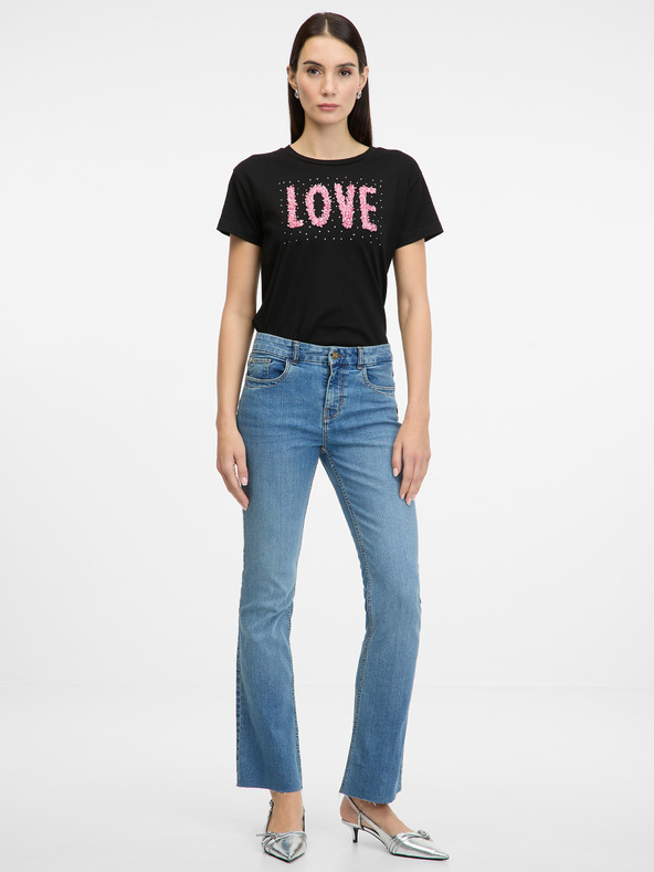 Orsay Crna ženska majica kratkih rukava ORSAY