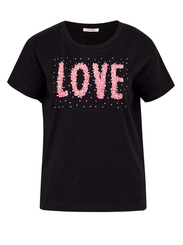 Orsay Crna ženska majica kratkih rukava ORSAY