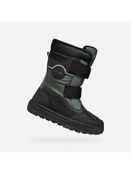 Geox Tamno zelena dječja zimska obuća Geox Bunshee Pg B A