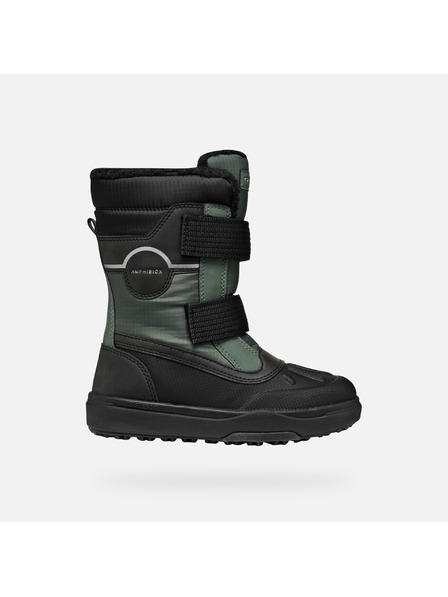 Geox Tamno zelena dječja zimska obuća Geox Bunshee Pg B A