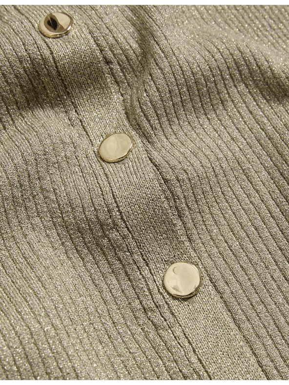 Marks & Spencer Metalik kardigan uskog kroja s ovratnikom Marks & Spencer smeđa