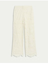 Marks & Spencer Čipkaste široke hlače Marks & Spencer krem
