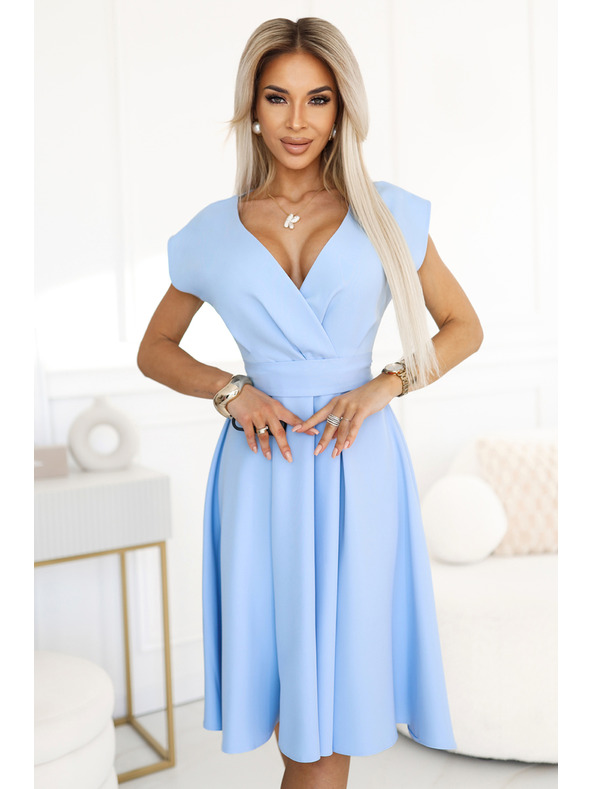 numoco Lepršava midi haljina s torbastim izrezom i Numoco remenom