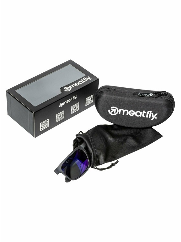 Meatfly Meatfly polarizacijske sunčane naočale Gammy Black Matt/Purple | Crna | Veličina