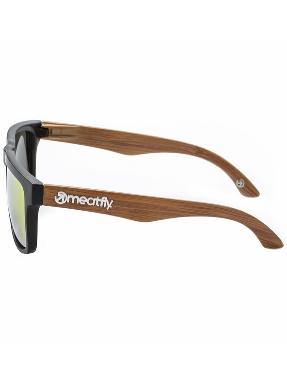 Meatfly Meatfly sunčane naočale Memphis Black / Wood | Narančasta | Veličina