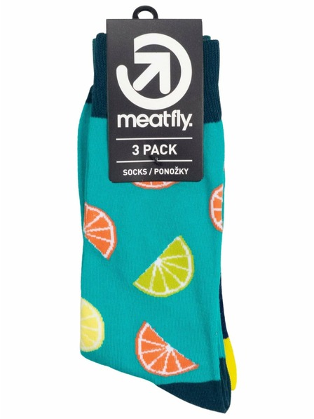 Meatfly Meatfly čarape Lexy Triple Pack Lemons | Višebojna | Veličina