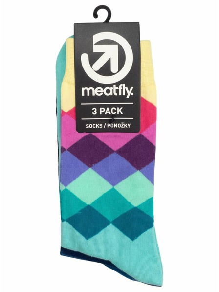 Meatfly Meatfly čarape Lexy Triple Pack Pixel | Višebojna | Veličina